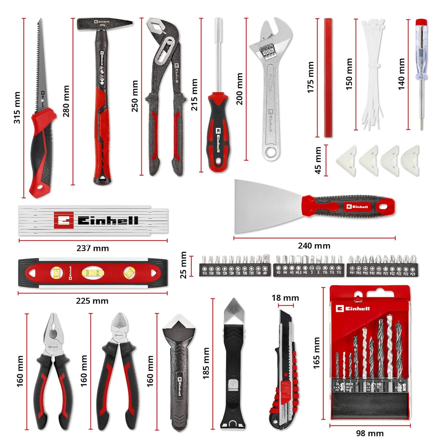Einhell E-Case 78-Piece Tool Box for Renovation – Bild 13