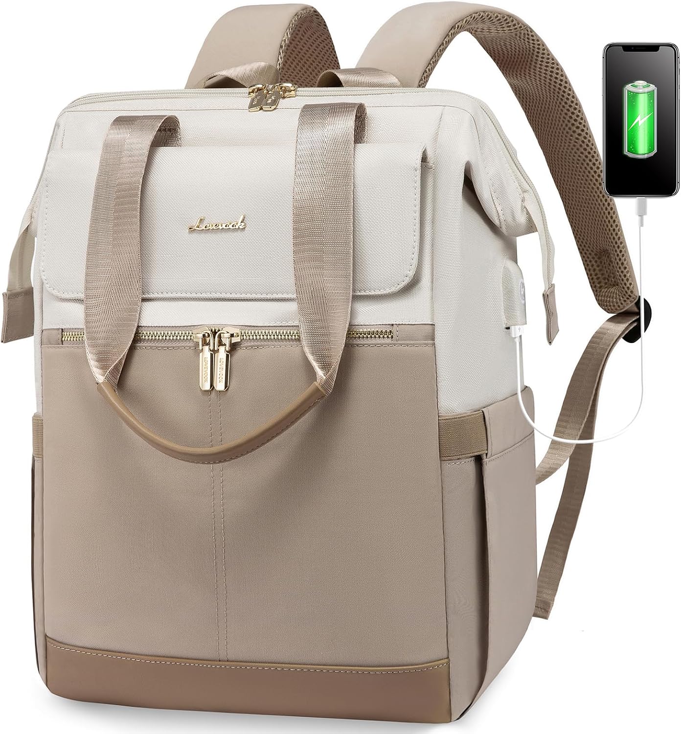 LOVEVOOK Damen Rucksack Laptop Schulrucksack Wasserdicht Schultasche – Bild 9