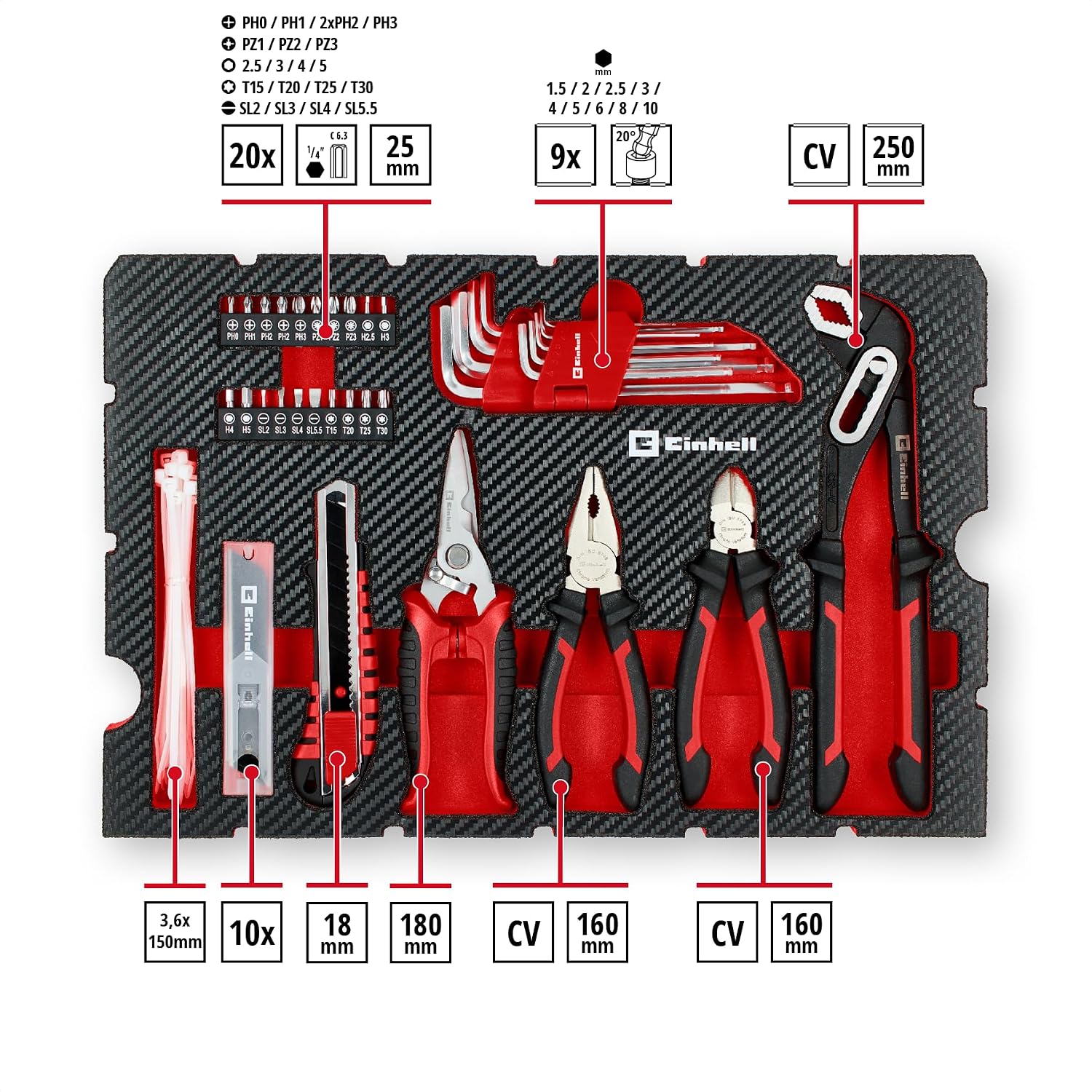 Einhell E-Case 79-Piece Moving Tool Box – Bild 2