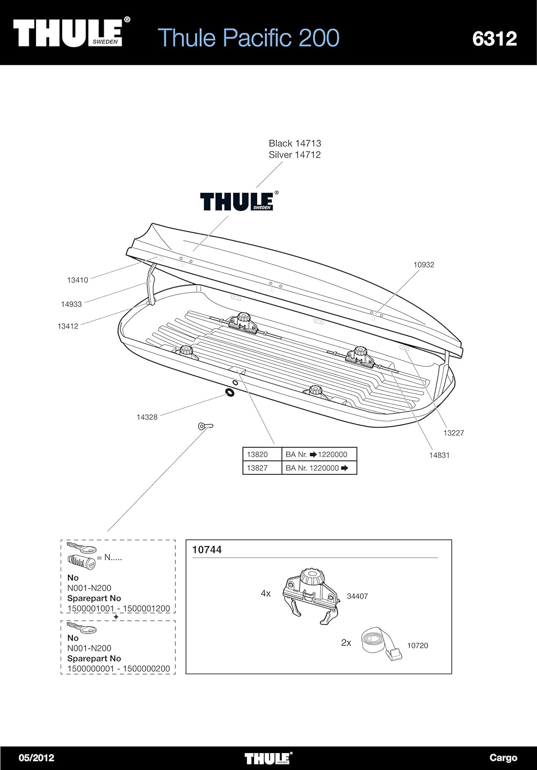 Thule Pacific 200 631215 Dachbox Anthrazit M 410 Liter – Bild 2