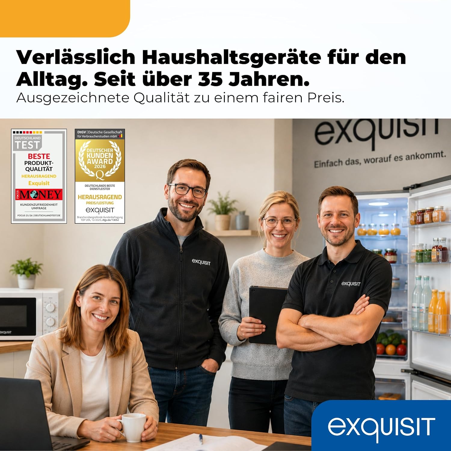 Exquisiter Kühlschrank mit 4-Sterne-Gefrierfach – 107 l Fassungsvermögen – Edelstahl – Bild 8