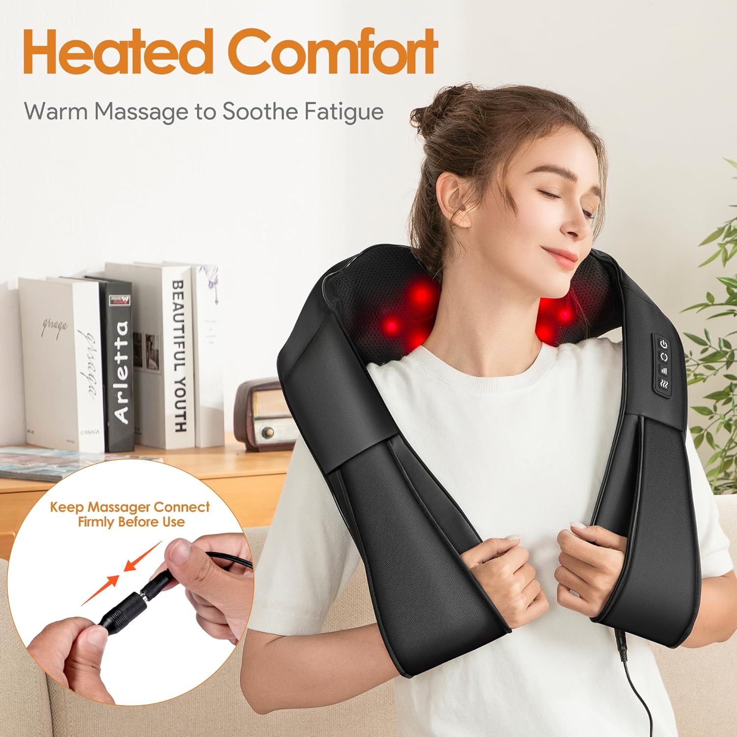 Brelley Massagegerät Nackenmassagegerät mit Wärme – Bild 3
