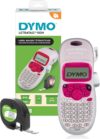 DYMO LetraTag LT-100H Beschriftungsgerät Handgerät | Tragbares Etikettiergerät mit ABC-Tastatur | blau | Ideal fürs Büro oder zu Hause | Rosa