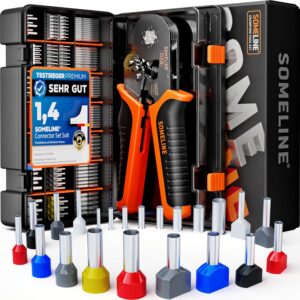 SOMELINE Sechskant-Crimpwerkzeug-Set, 21 Typen [0.25-10 mm²] Aderendh...