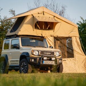 Autodachzelt mit Vorzelt 160 x 240 cm für 3-4 Personen – höhenvers...