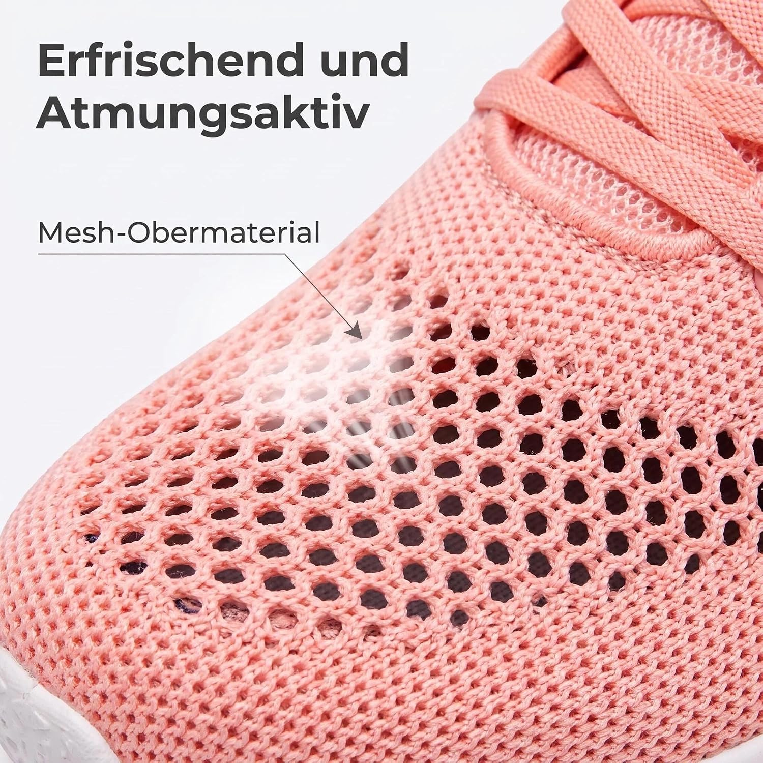 Damen-Sneaker, Laufschuhe, Sportschuhe, Mesh, leicht, atmungsaktiv, stoßdämpfend, rutschfest, für Joggen, Walken, Training und Freizeit – Bild 4