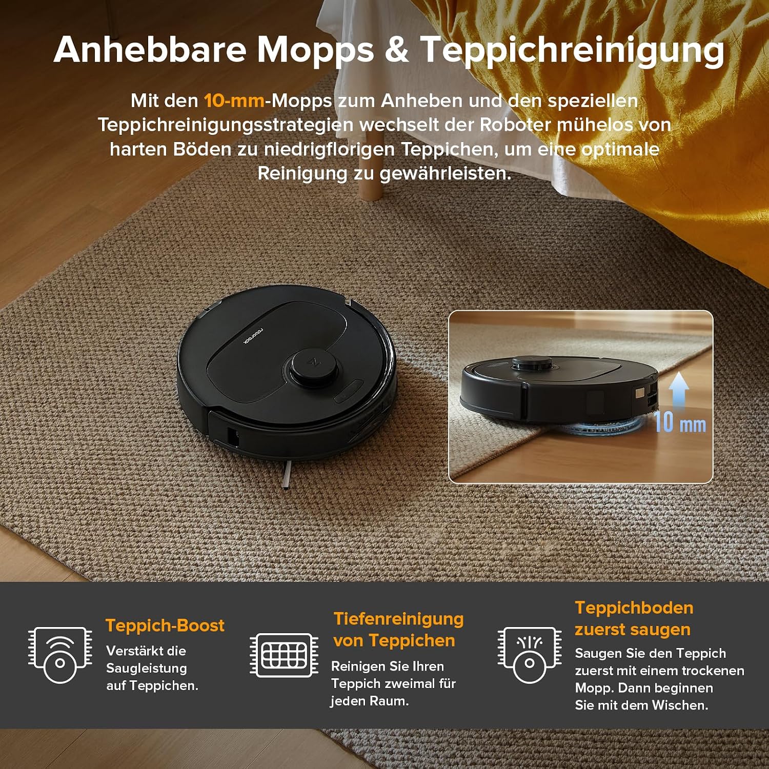 roborock QV 35A Roboter-Staubsauger-Set mit Wischfunktion mit 8.000 Pa – Bild 6