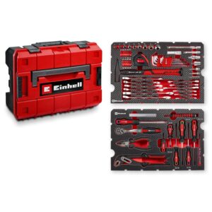 Original Einhell E-CASE 80-teiliger Werkzeugkoffer (Werkzeugset in robuster,...