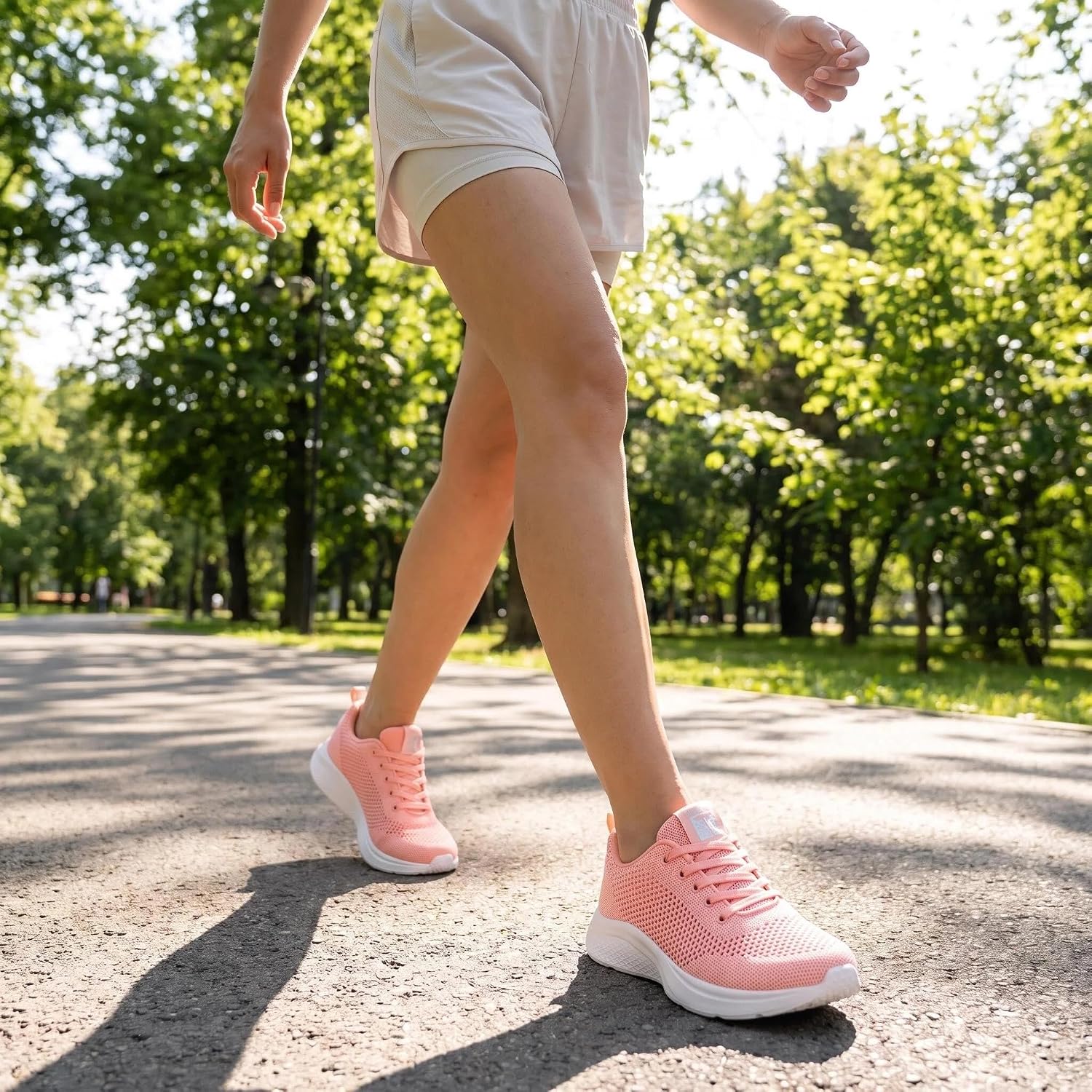 Damen-Sneaker, Laufschuhe, Sportschuhe, Mesh, leicht, atmungsaktiv, stoßdämpfend, rutschfest, für Joggen, Walken, Training und Freizeit – Bild 2