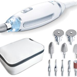 Beurer MP 62 Elektrisches Maniküre-/Pediküre-Set mit 10 Spitzen, LED...