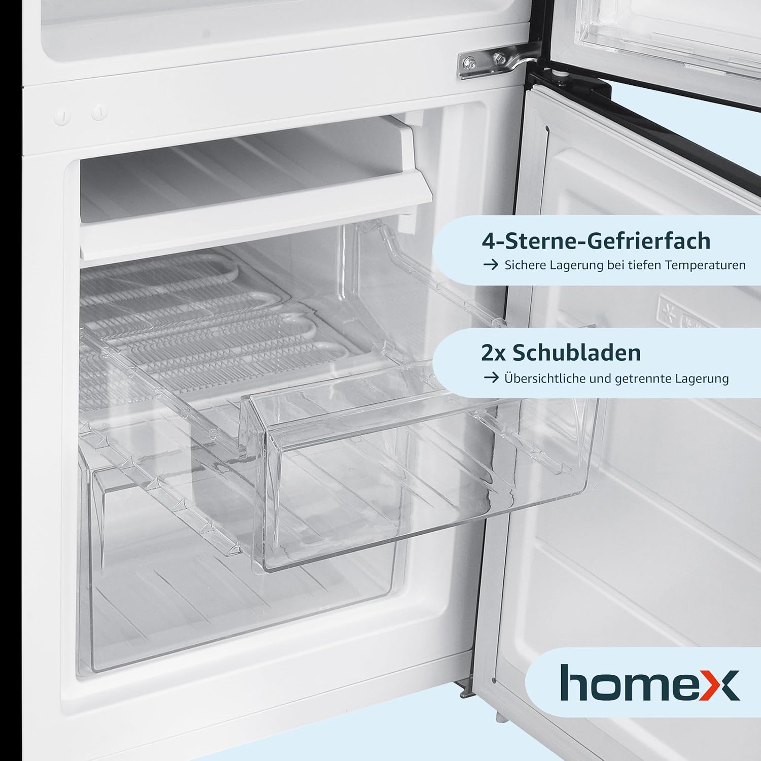 homeX CFS1110-B Gefrierschrank, freistehend, 173 Liter Fassungsvermögen – Bild 6
