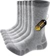 PULIOU Wandersocken Merinosocken Herren Damen Outdoor & Trekkingsocken Anti-Blister Gepolsterte Arbeitssocken Laufsocken Sportsocken (3 Paar)