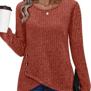 TrendiMax Leichter Strickpullover für Damen, Rundhalsausschnitt, Lang...