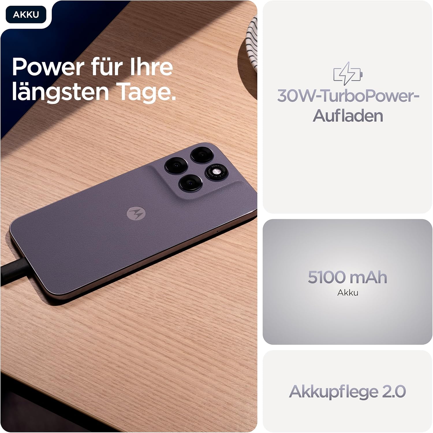 Motorola Moto g67 5G Smartphone 50MP Kamera 4-256GB Arctic Seal – Bild 6