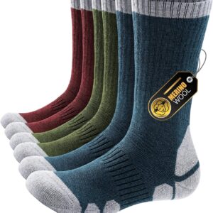 PULIOU Wandersocken Merinosocken Herren Damen Outdoor & Trekkings...