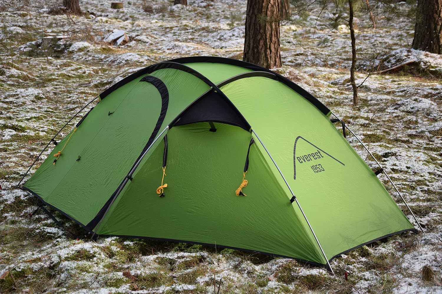Everest1953 TrekPeak 1-Personen-Expeditionszelt, 1 x Silikon-Kuppelzelt, Liegefläche 240 cm, Grün – Bild 7