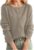 Strickjacke Damen Langarm Cardigan Rundhals Jacke Einfarbig Pullover