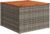 vidaXL Garden Table Grey 55 x 55 x 37 cm Poly Rattan and Acacia Wood