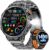 LIGE Militär-Smartwatch für Herren – 1400 mAh / 1,85 Zoll HD großer Touchscreen/Licht