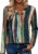 Zeagoo Langarm Damen Elegant V-Ausschnitt T-Shirt Basic Loose Tops