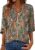 Rapbin Bluse Damen 3/4 Arm Top Shirt Elegantes Top Sommerblusen Tunika